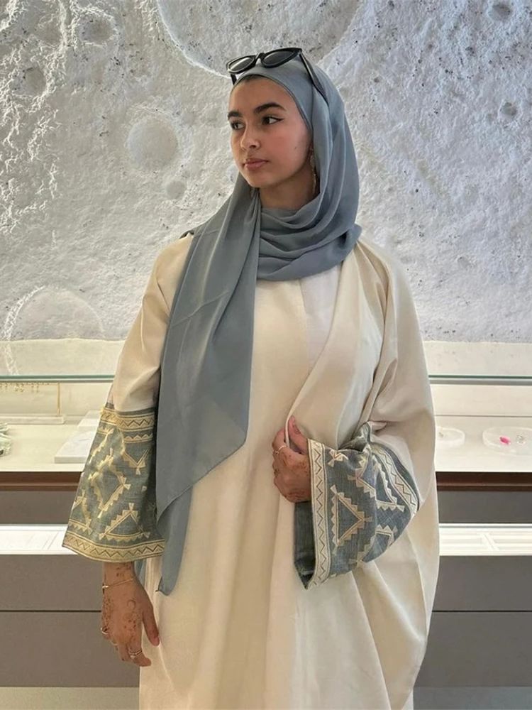 Embroidery Kebaya - Eid Вышивка кимоно Abaya Дубай Роскошные