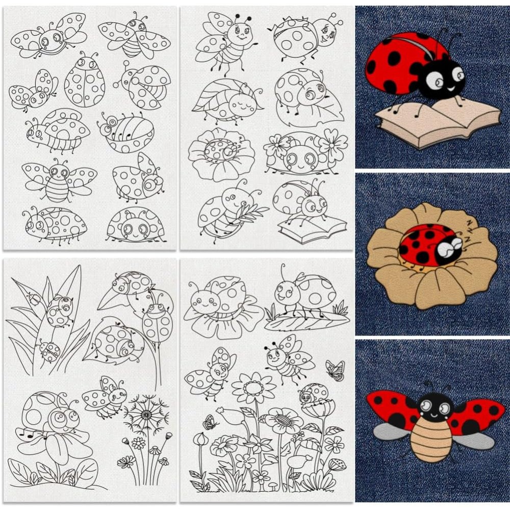 4 листа 11,6x8,2 дюйма: вышива – обзор и цена Embroidery Lady Bug