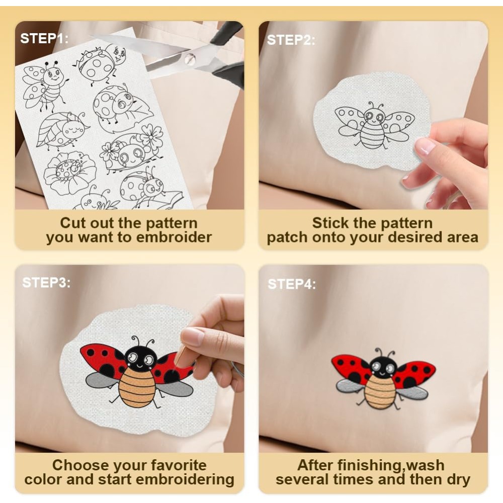 4 листа 11,6x8,2 дюйма: вышива – обзор и цена Embroidery Lady Bug