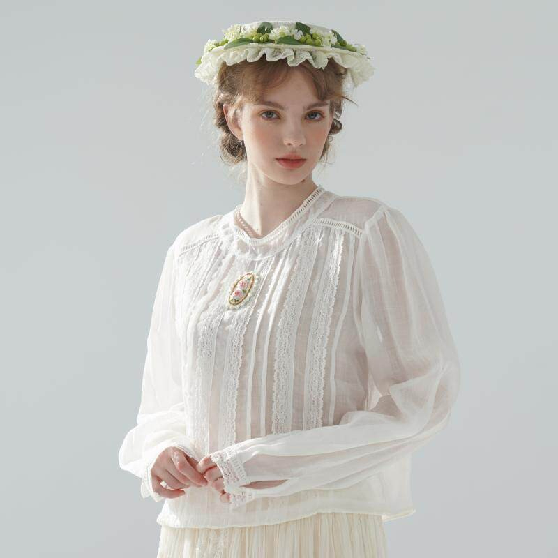 Блузка женская из 100% рами, б – обзор и цена Embroidery Rose
