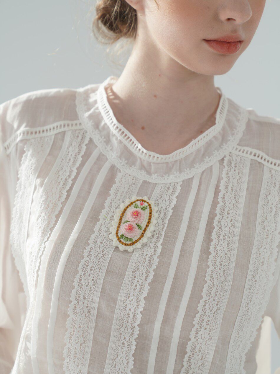 Блузка женская из 100% рами, б – обзор и цена Embroidery Rose
