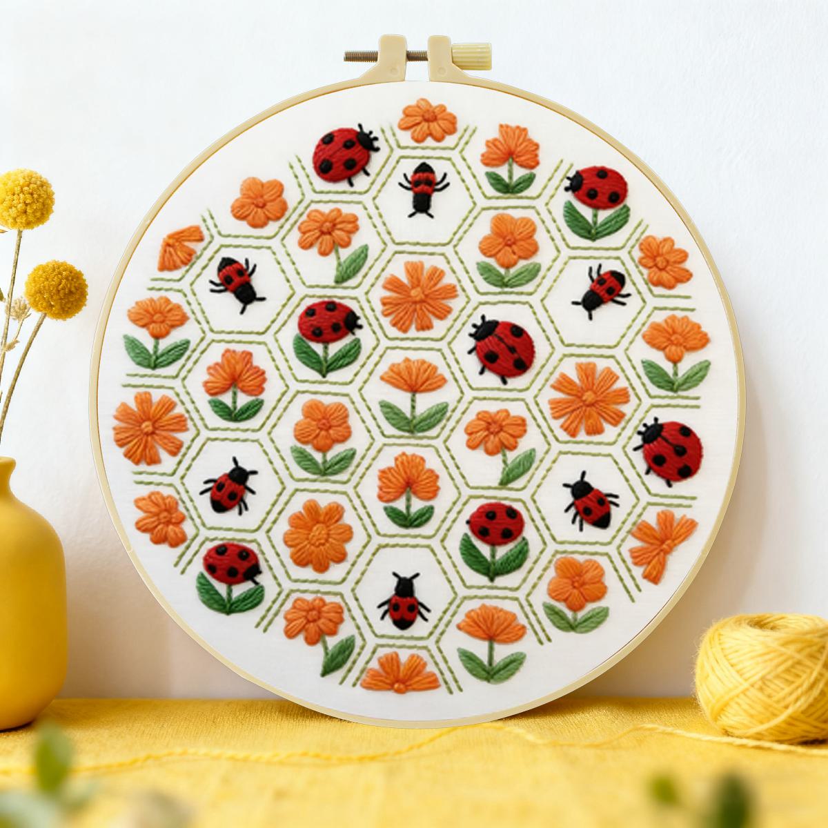 1 шт. 20x20 см/15x15 см (7,87/ – обзор и цена Embroidery Lady Bug