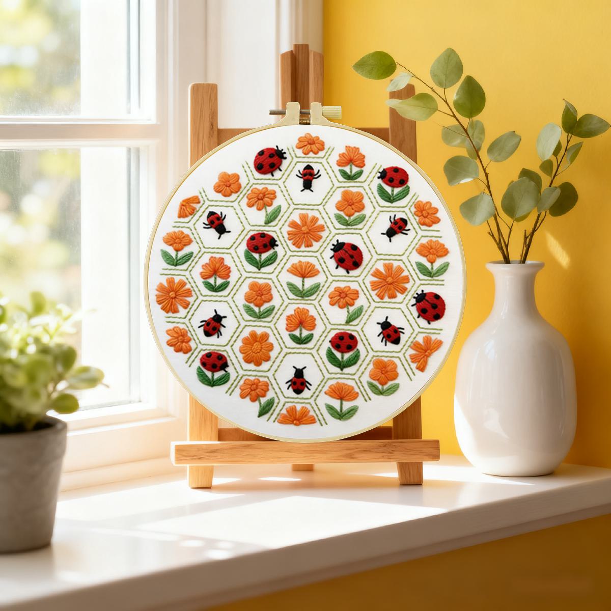 1 шт. 20x20 см/15x15 см (7,87/ – обзор и цена Embroidery Lady Bug