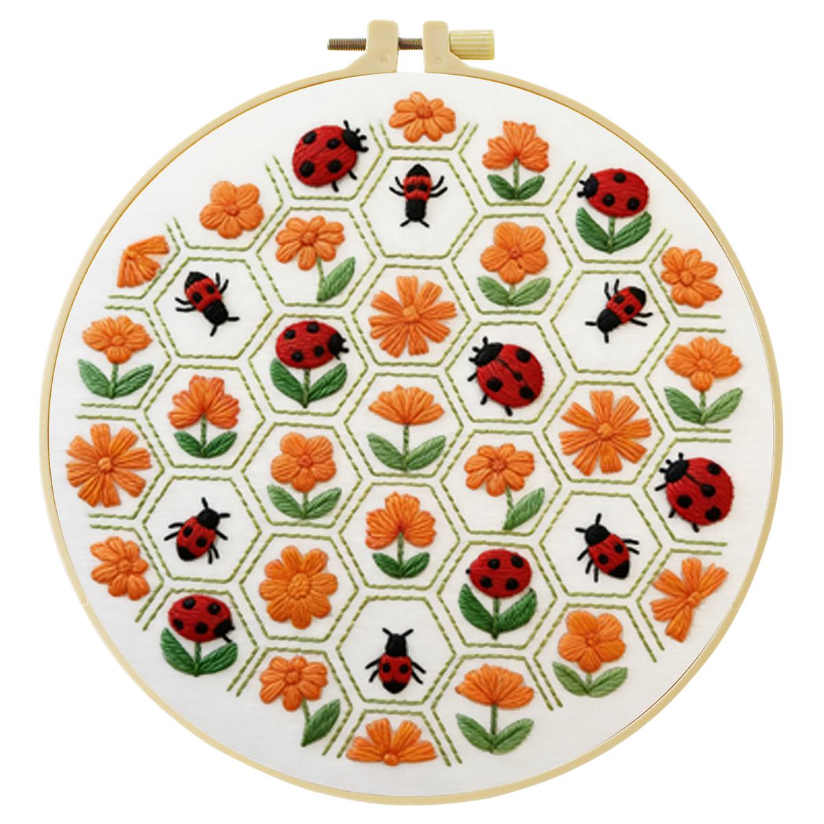 1 шт. 20x20 см/15x15 см (7,87/ – обзор и цена Embroidery Lady Bug